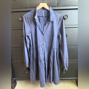 Free People Indigo Long Sleeve Dress